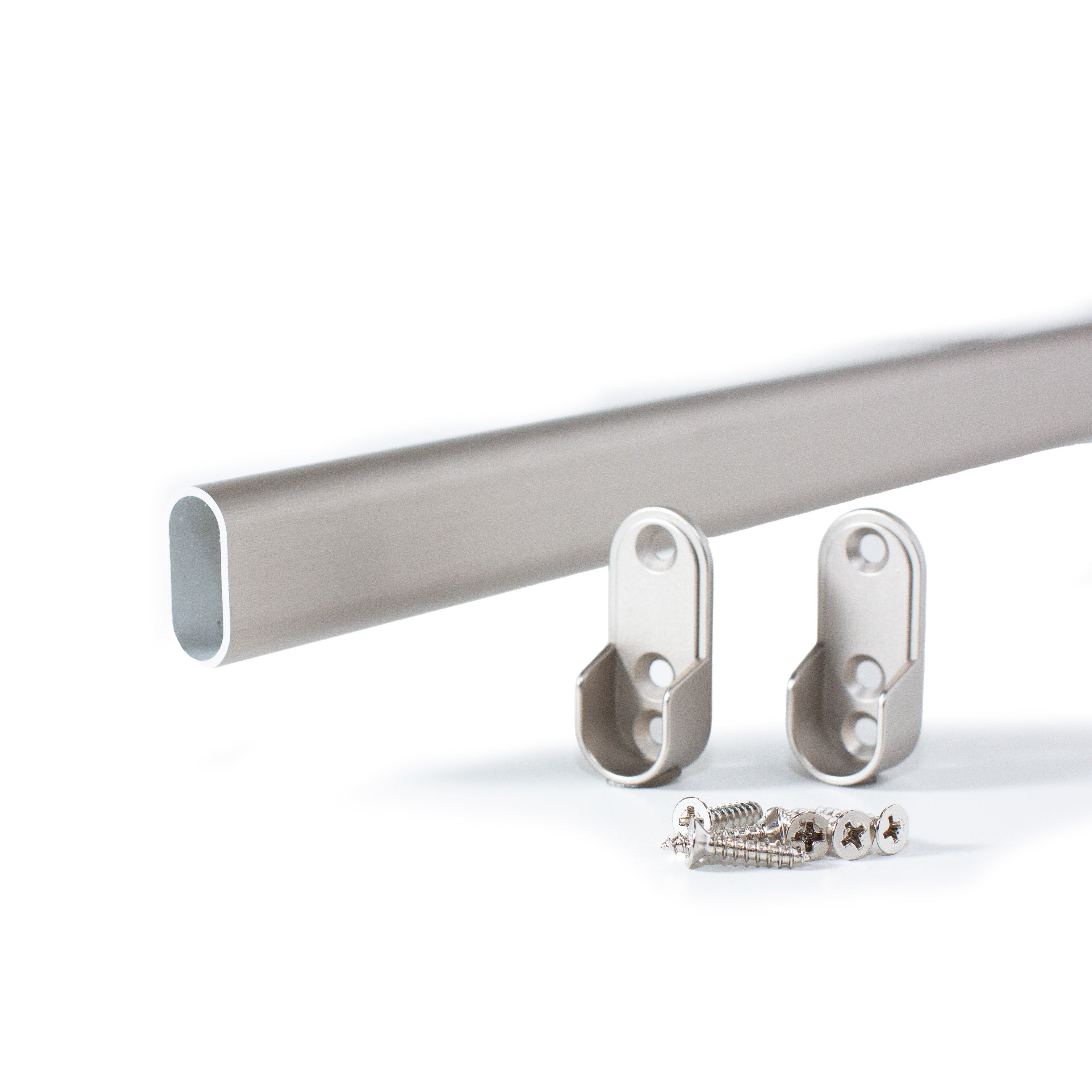 Nickel Closet Rod – Custom Cut to Size (12″–89″) with Brackets – Custom