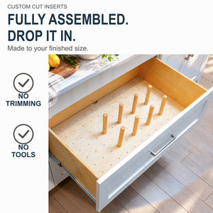 Custom Pegboard Drawer Insert