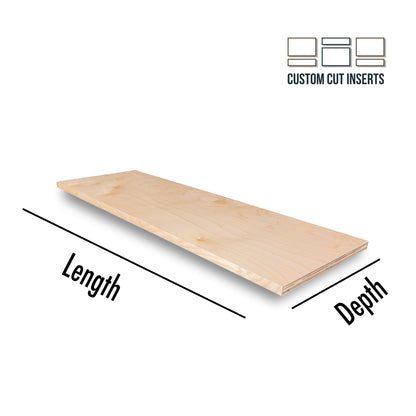 Custom Real Birch Shelf Cut to Order 3/4" Thick