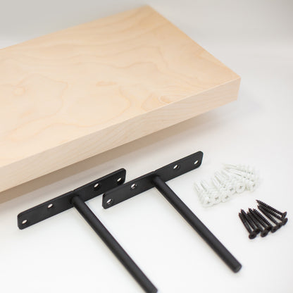 Custom Birch Floating Shelf 1.5” Inch Thick with Hidden Bracket