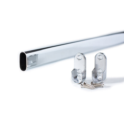 Custom Chrome Oval Closet Rod