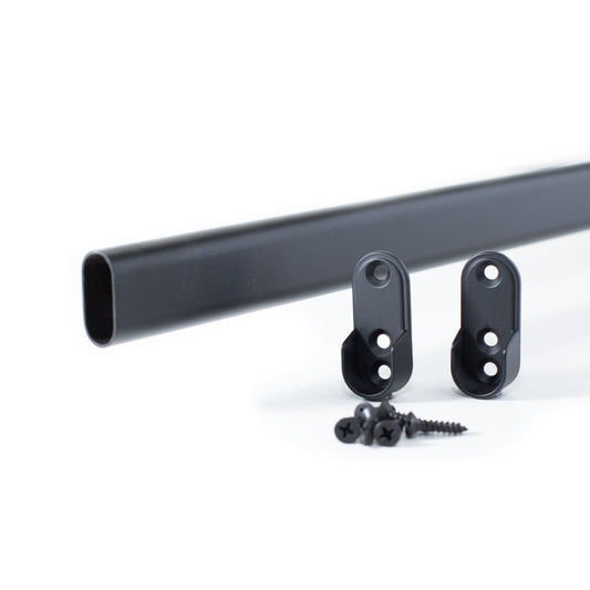 Custom Black Oval Closet Rod