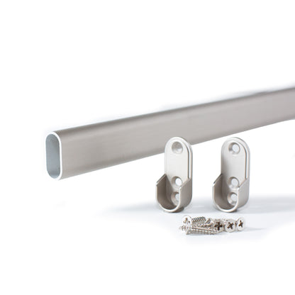 Custom Nickel Oval Closet Rod