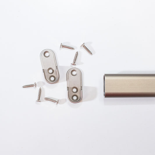 Custom Nickel Oval Closet Rod