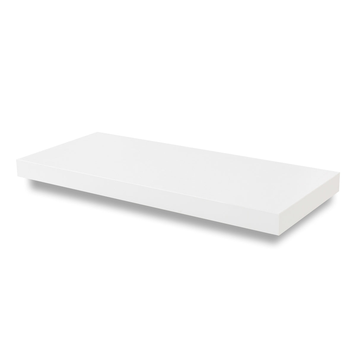 Custom 1.5″ Thick Floating Shelf – White Laminate Shelf with Premium E ...