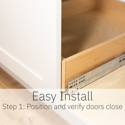 Custom Pull-Out Cabinet Drawer (10–32″ Width) – Soft-Close Birch Slide-Out Shelf, Fully Assembled