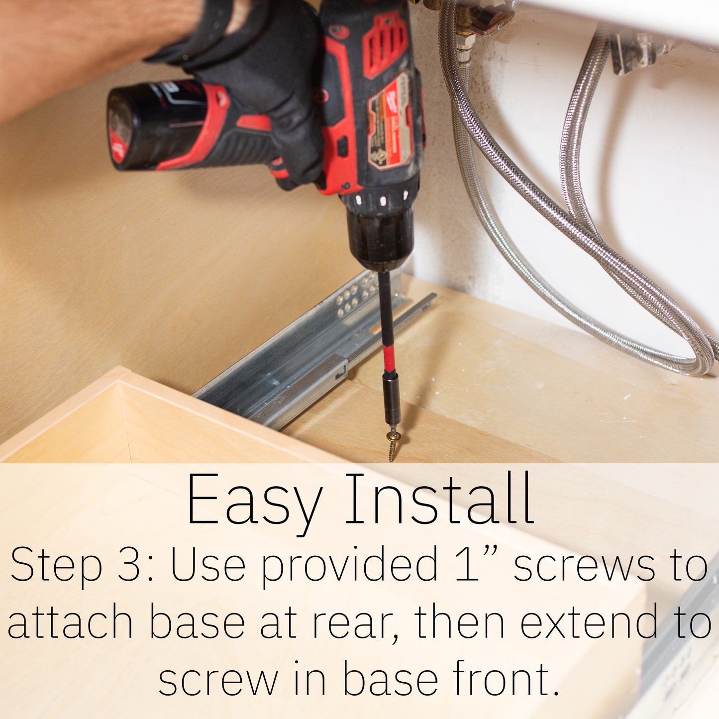 Custom Pull-Out Cabinet Drawer (10–32″ Width) – Soft-Close Birch Slide-Out Shelf, Fully Assembled